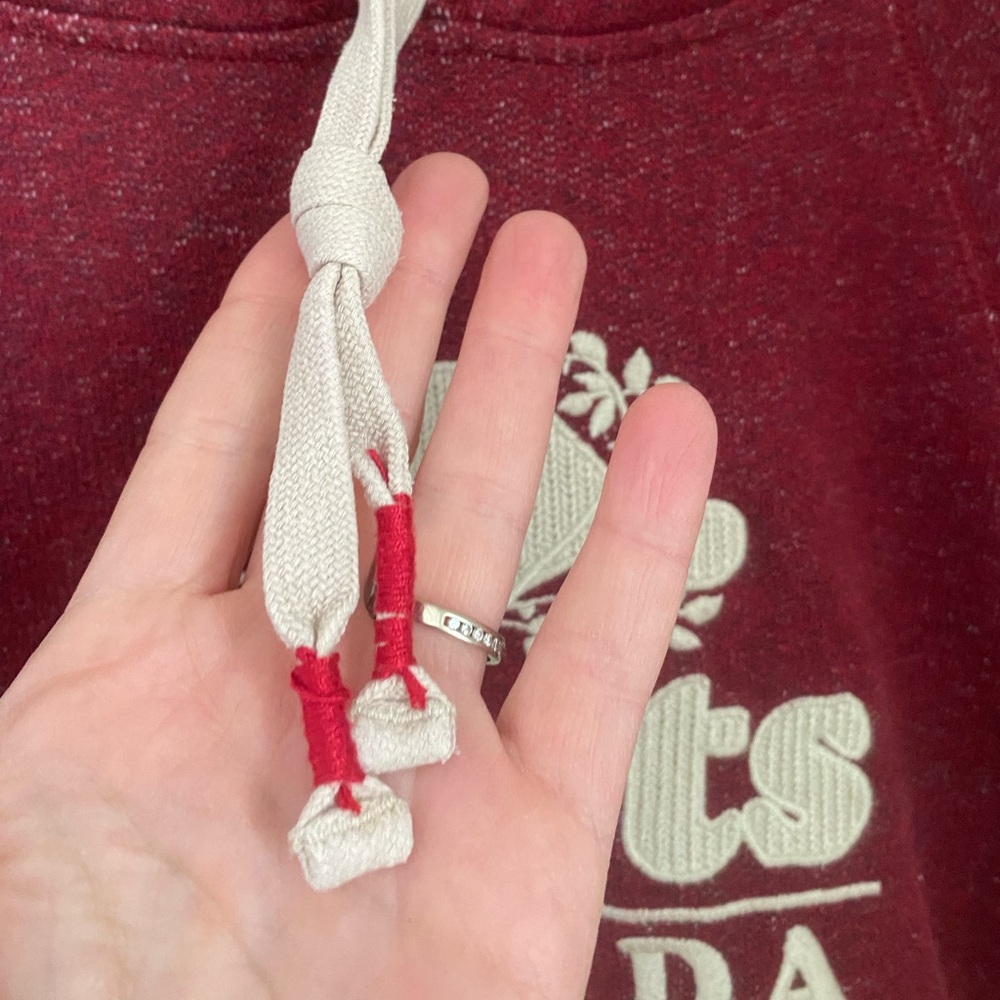 Roots Cabin Collection Original Pullover Hoodie XS Maroon Canadian Cozy Fall - Picture 9 of 11